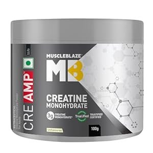 MuscleBlaze Creatine Monohydrate CreAMP, 100 g