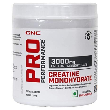 GNC Pro Performance Creatine Monohydrate 3000 mg Supplement Powder- 250 gm