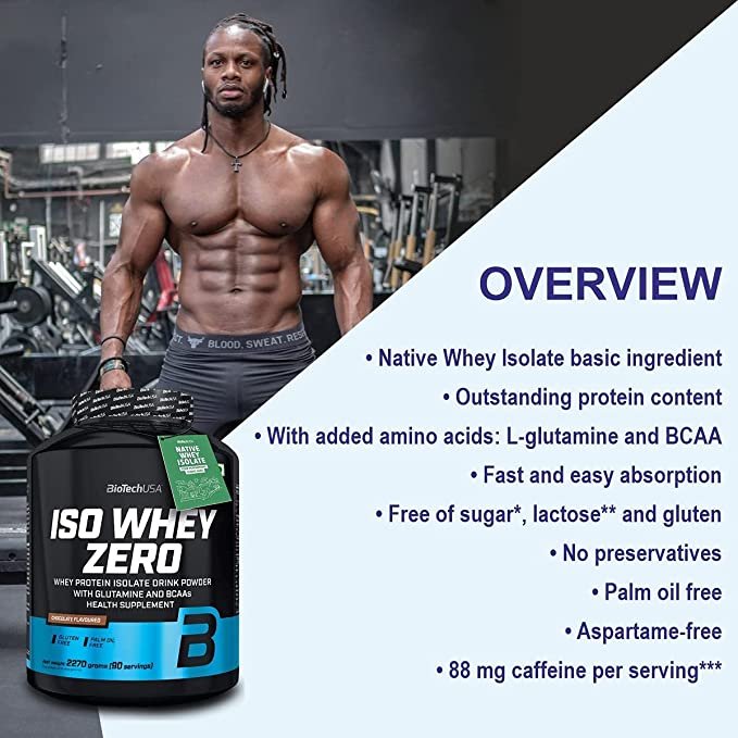 BioTechUSA Iso Whey Zero (Chocolate Flavor) Gymlineplus - 2270 Grams