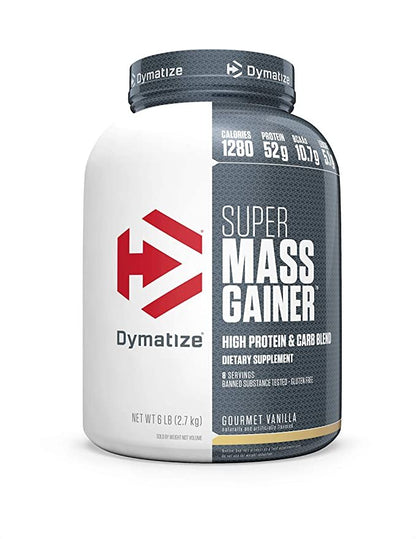 Dymatize Super Mass Gainer, Gourmet Vanilla, 6 lbs