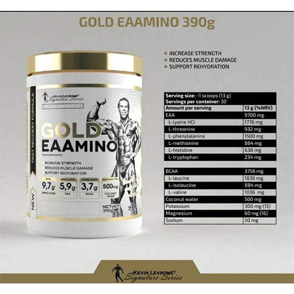 KEVIN LEVRONE GOLD EAA AMINO PRE WORKOUT 390G, 30 SERVINGS