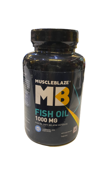 MuscleBlaze Fish Oil 1000 MG | 60 N Soft Gelatin Capsules