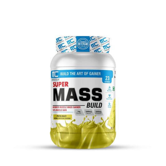 Muscle Club - Super Mass Build Muscle Gainer with 100% Muscle Gain, Taurine, and L-Glutamine 2.7kg