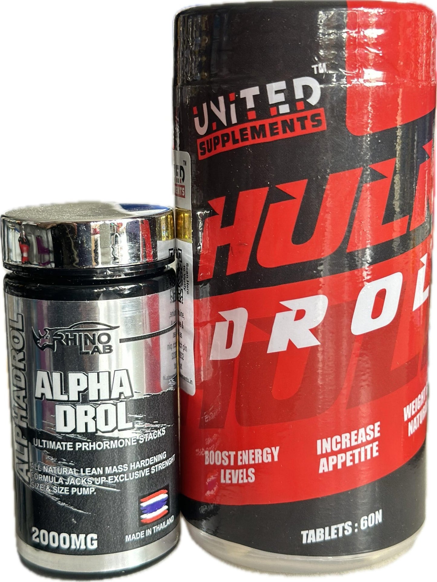 Hulk Drol &amp; Alpha Drol Natural Biceps Gain Combo