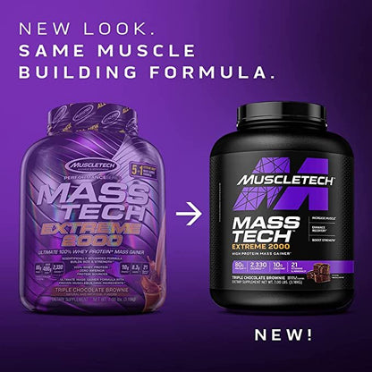 MuscleTech Performance Series Mass Tech Extreme 2000 |Post-Workout Mass Gainer | 7 lbs