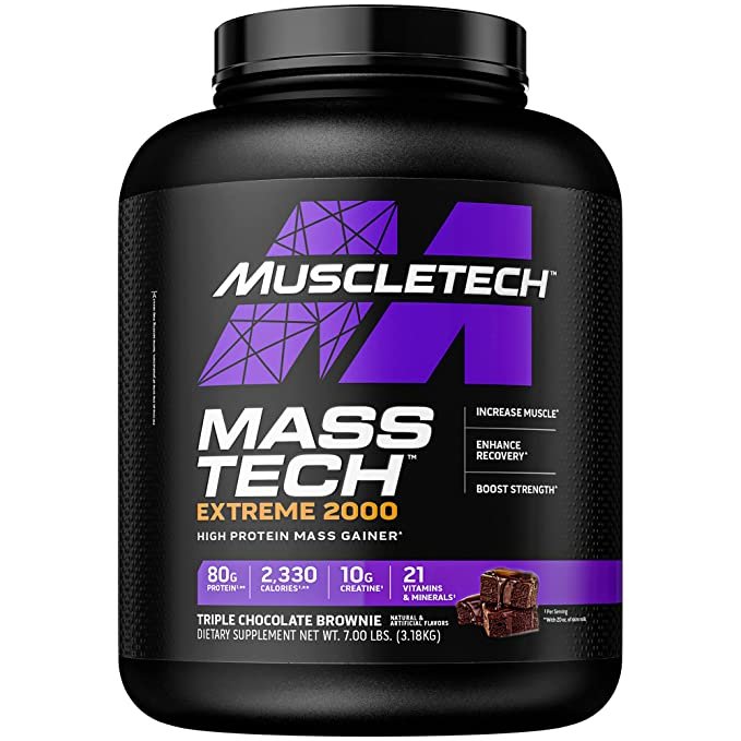 MuscleTech Performance Series Mass Tech Extreme 2000 |Post-Workout Mass Gainer | 7 lbs