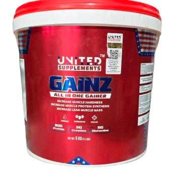 United Supplements Gainz Lean Muscle Gainer 5kg Free Delivery
