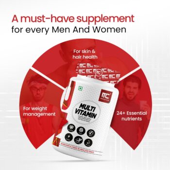 Muscle Club Multivitamin tablet for men & womens | 60 Tabs Multivitamin with Calcium, Zinc, Vitamin D | Antioxidants & Immune Support Nutrients. - Image 5