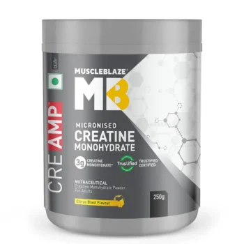 MuscleBlaze Micronised Creatine Monohydrate CreAMP Powder 250g, flavoured