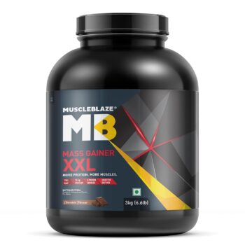MuscleBlaze Mass Gainer XXL Powder, Chocolate (3kg / 6.6lbs)