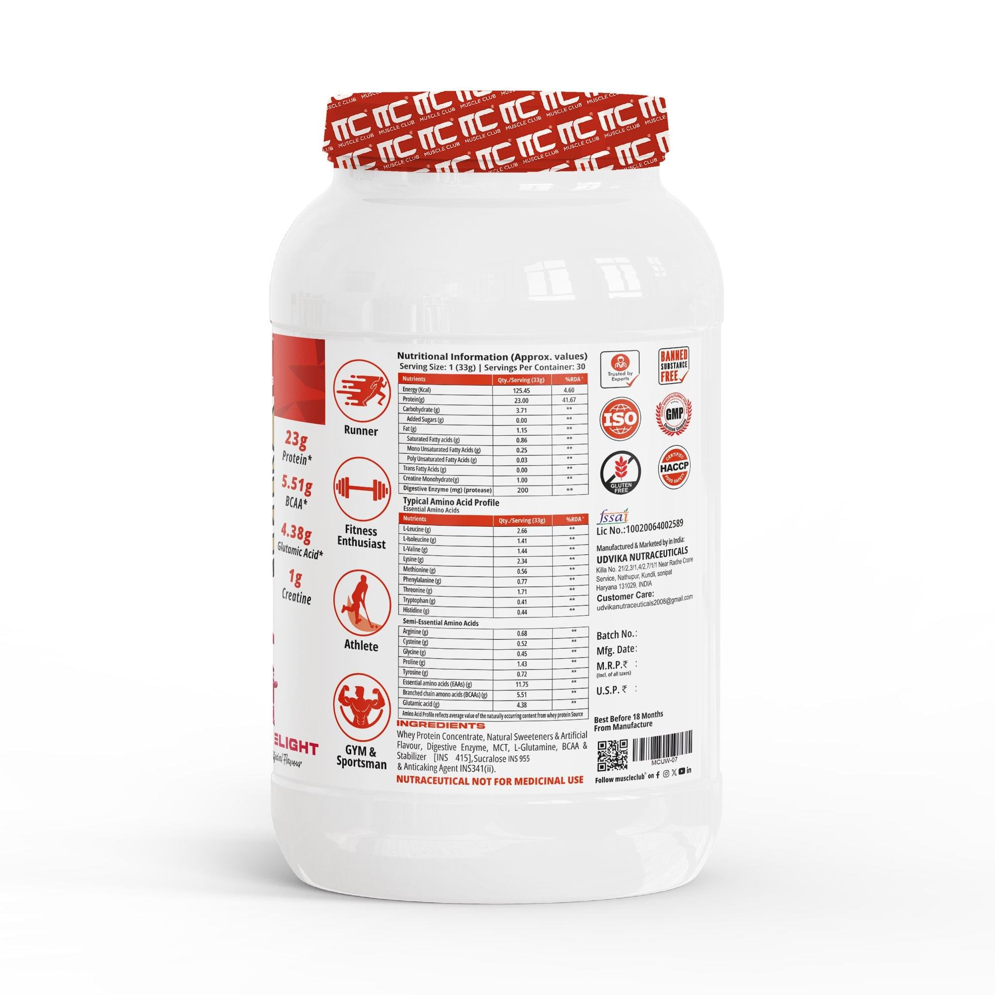 Muscle Club Ultra Whey Protein - 100% Whey Protein - Image 2