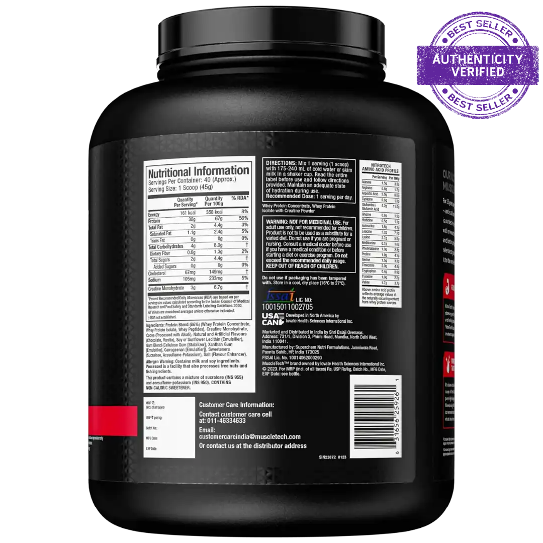 Muscletech™ NitroTech™ Whey Protein - Image 3