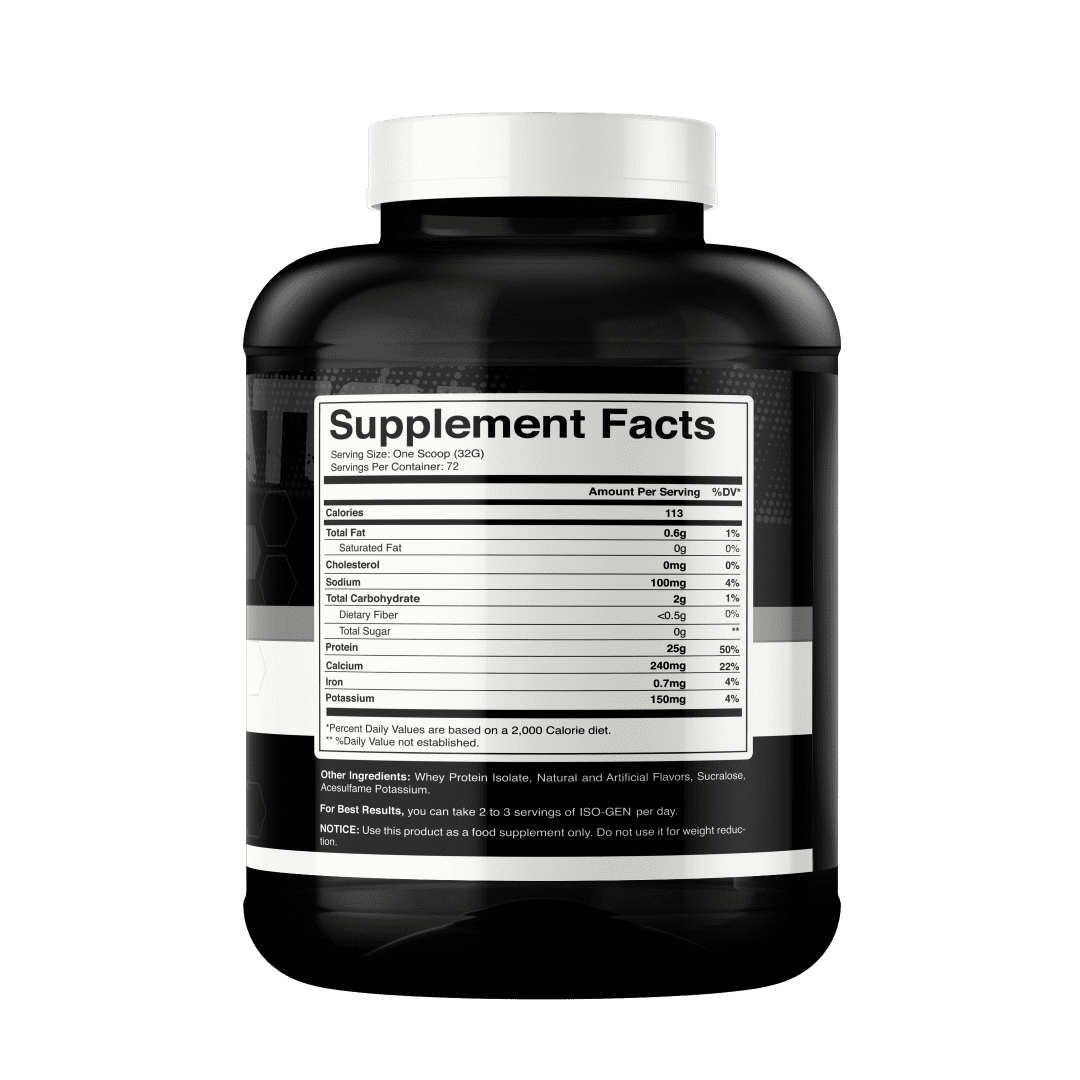 Newgen Labz Supplements Iso-Gen Isolate Protein 5lbs The Gold Nutrition - Image 2
